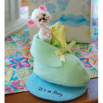 3 inch Baby Shower Bootie