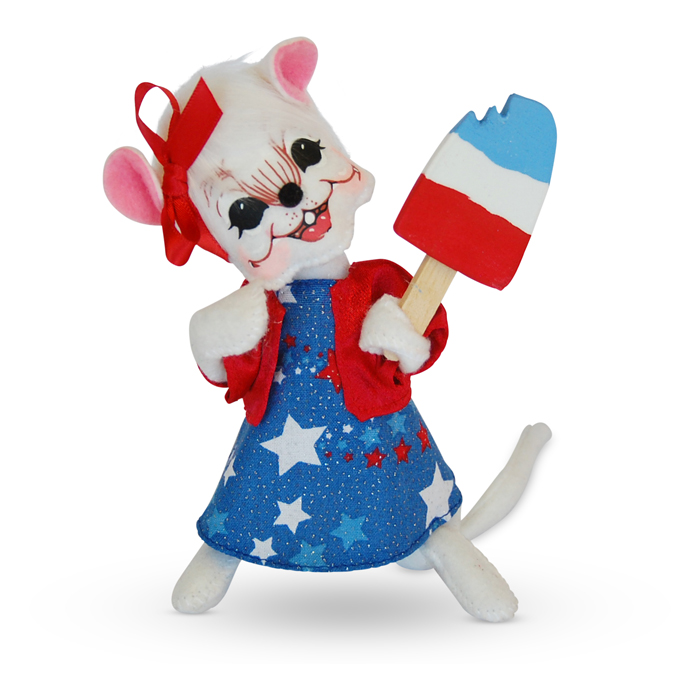 6-inch Patriotic Girl Mouse