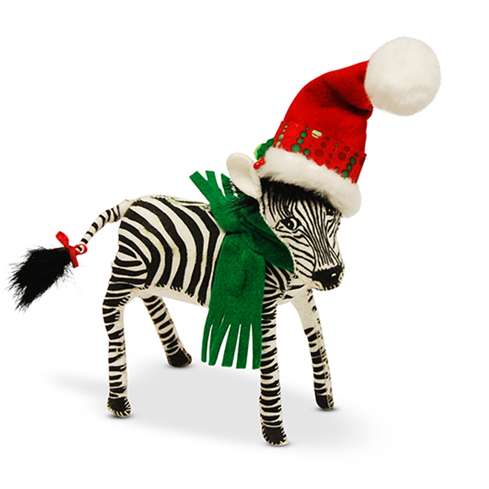 7 inch festive zebra