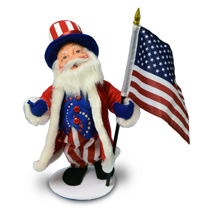 9 inch star spangled santa