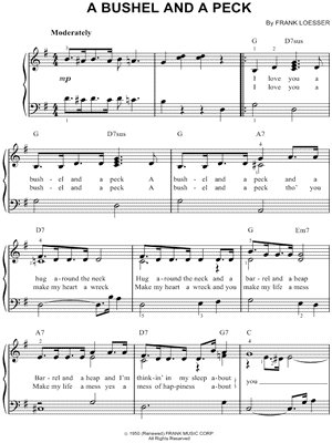 Bushel and a Peck Sheet Music 